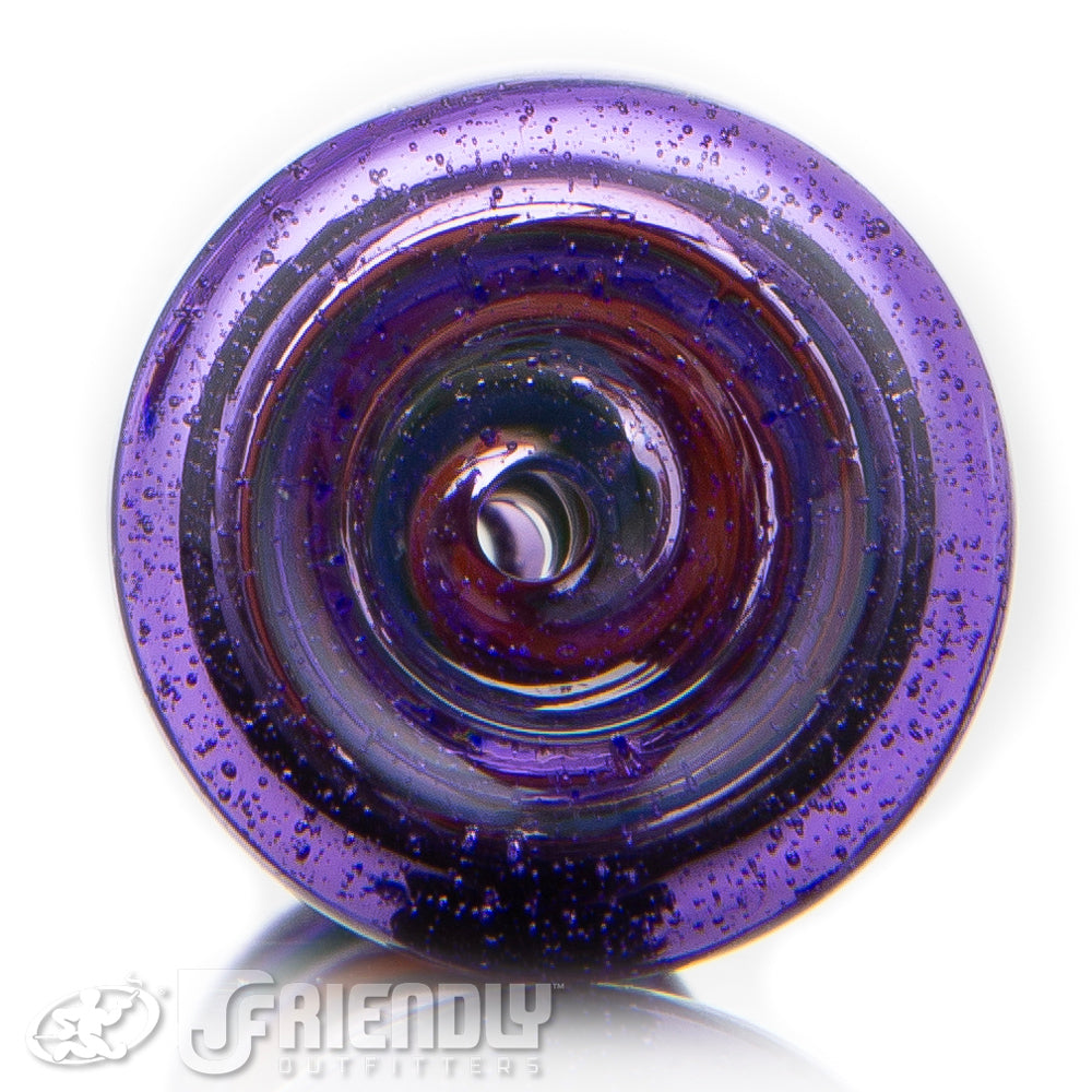 Steve Maida Glass Purple Chillum w/ Fire & Ice Swirl