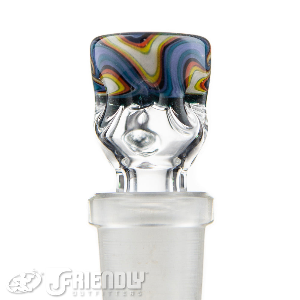 Liberty Glass 14mm Purple Wig Wag Multi Pinch Slide