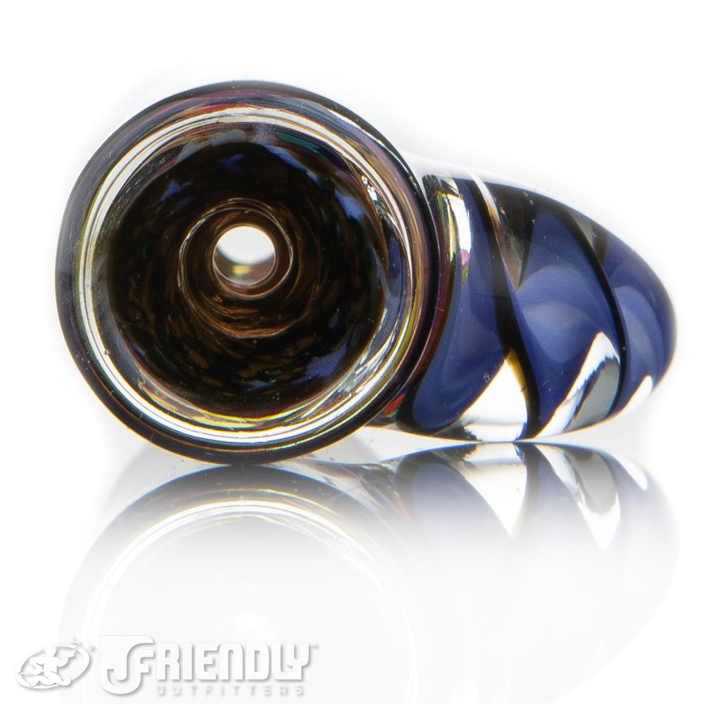 Oregon J Glass Thick Fumed Dichro and Black and Blue  Chillum #20