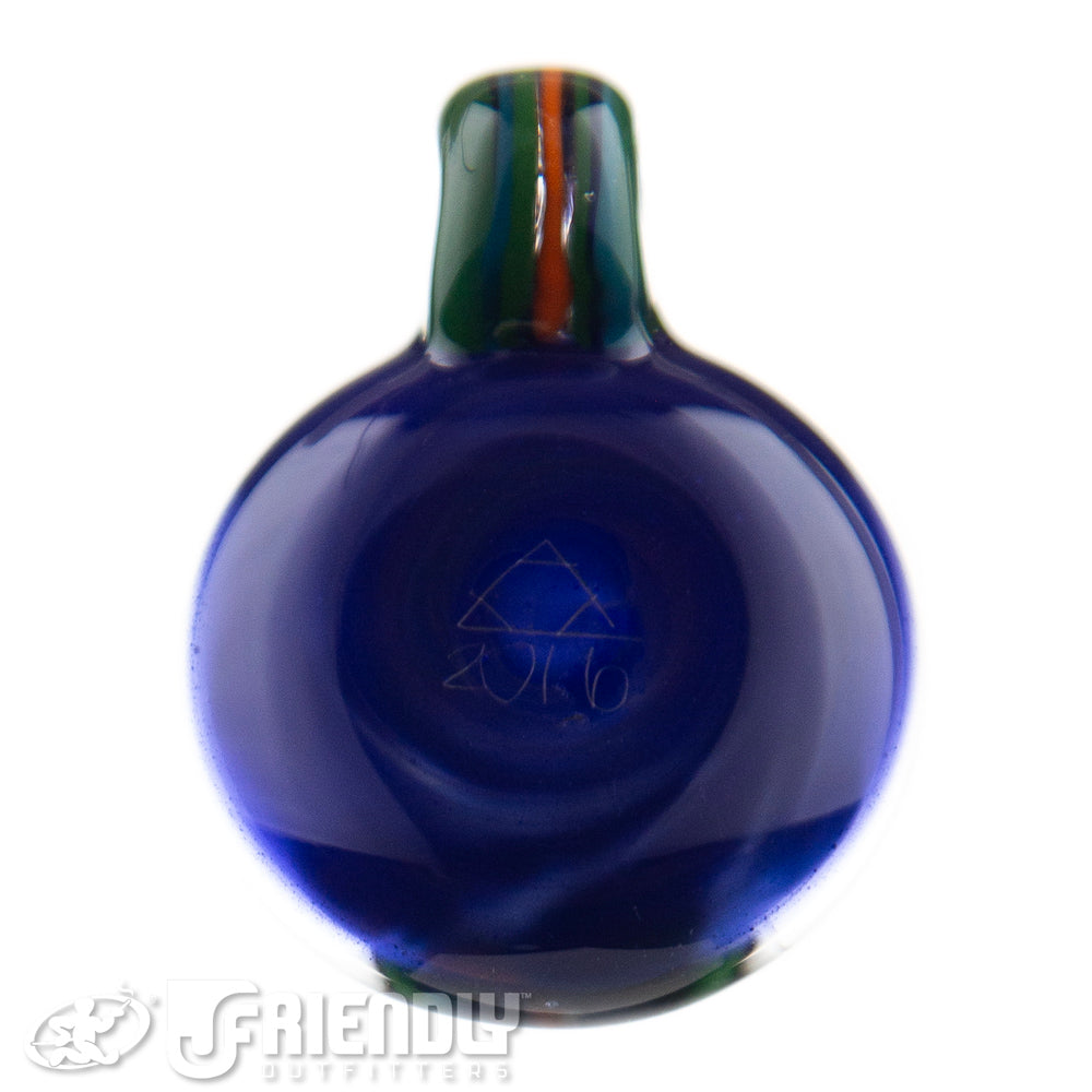 Trip A Glass Spiral Pendant w/ Deep Blue Back