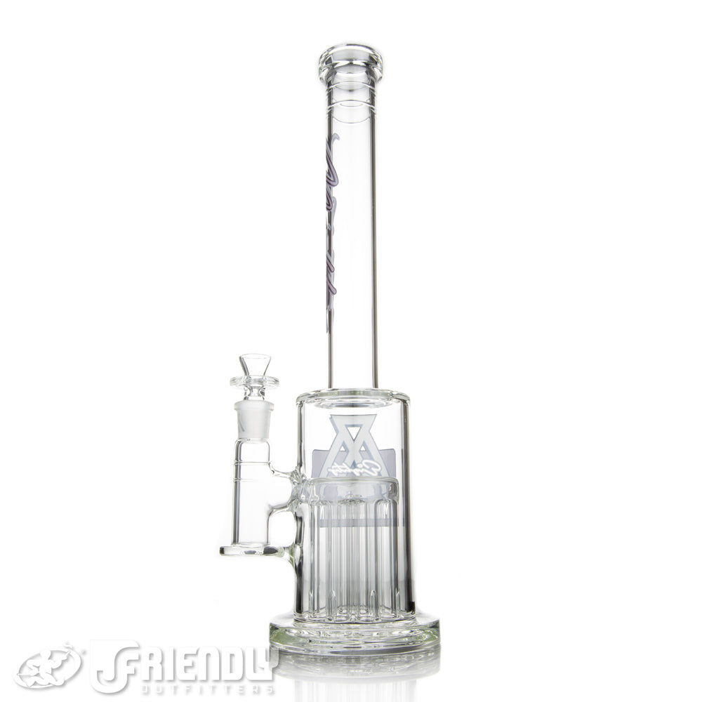 Moltn Glass 80 Short Body Tall Tree Tube w/ Purple & White Label