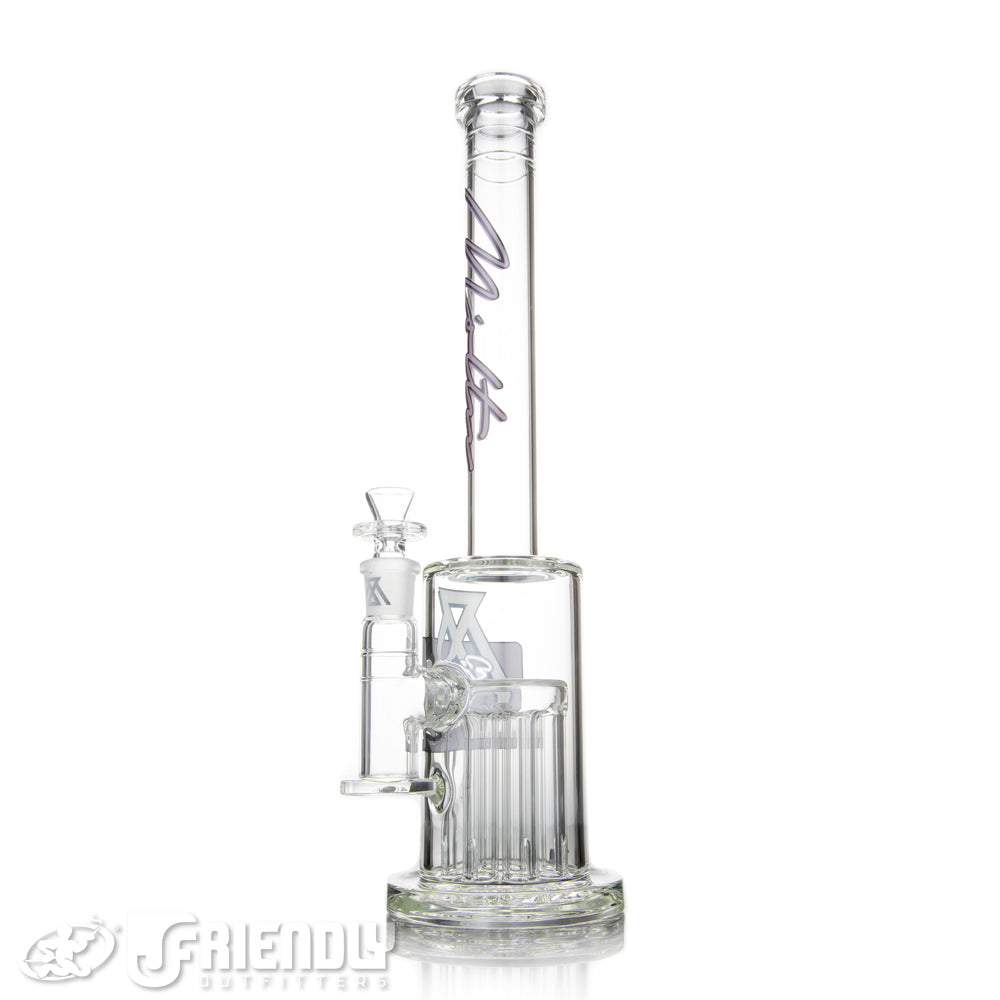 Moltn Glass 80 Short Body Tall Tree Tube w/ Purple & White Label