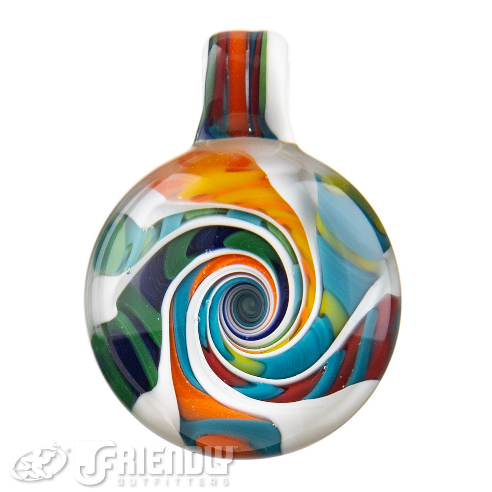 Trip A Glass Spiral Pendant w/ White Back