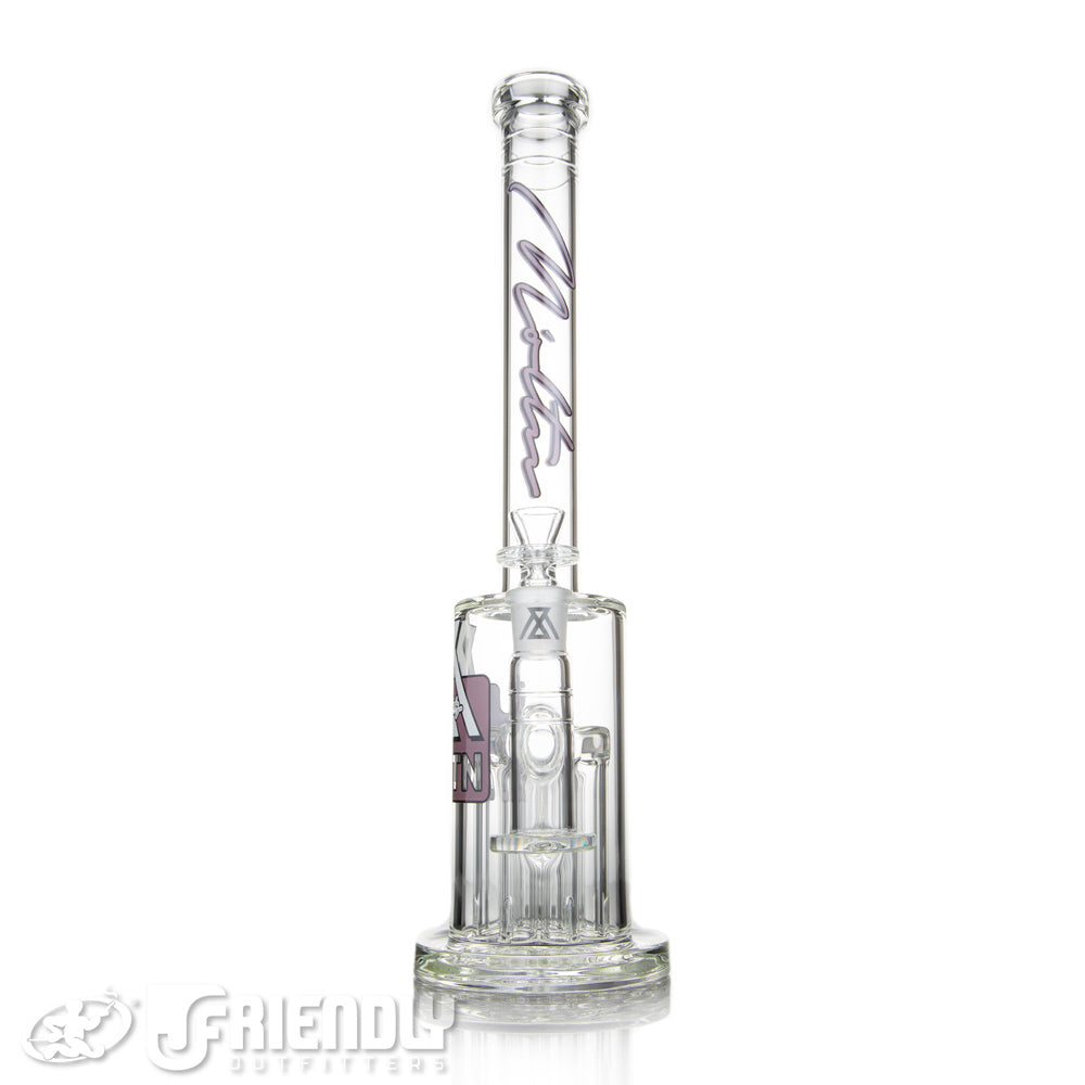 Moltn Glass 80 Short Body Tall Tree Tube w/ Purple & White Label