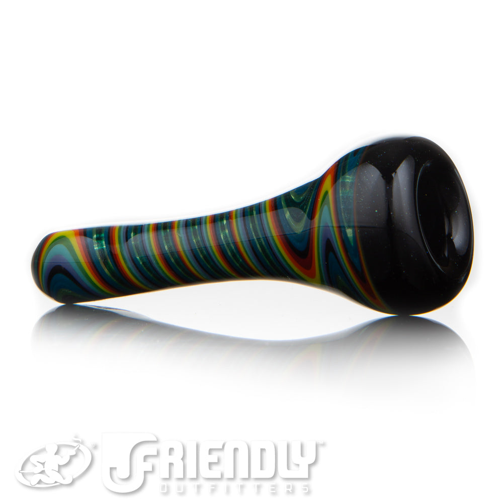 Steve Maida Glass Green Chillum w/ Rainbow Swirl