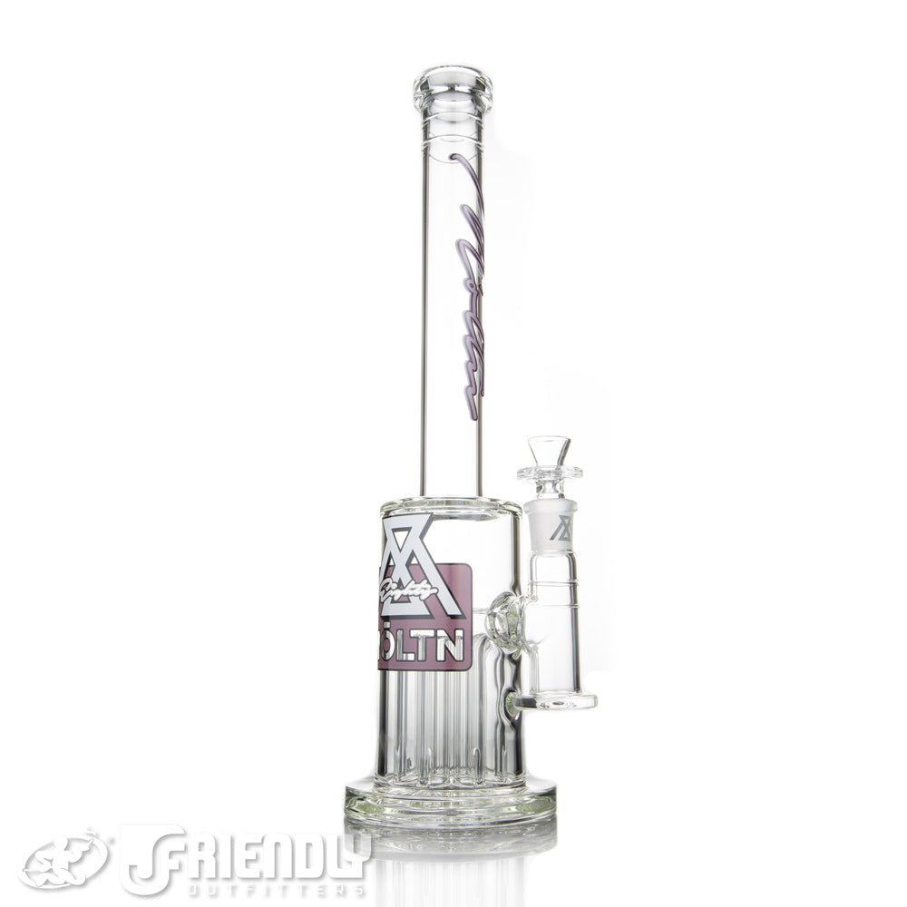Moltn Glass 80 Short Body Tall Tree Tube w/ Purple & White Label