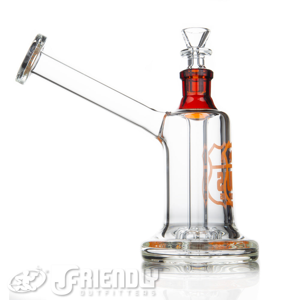 US Tubes 19mm Hybrid Bubbler w/Amber Joint & Label