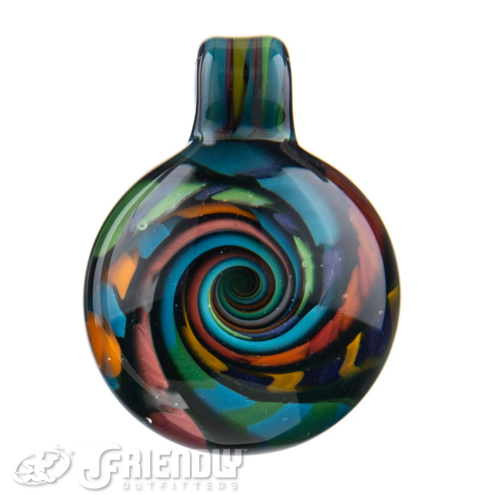 Trip A Glass Spiral Pendant w/ Green Back