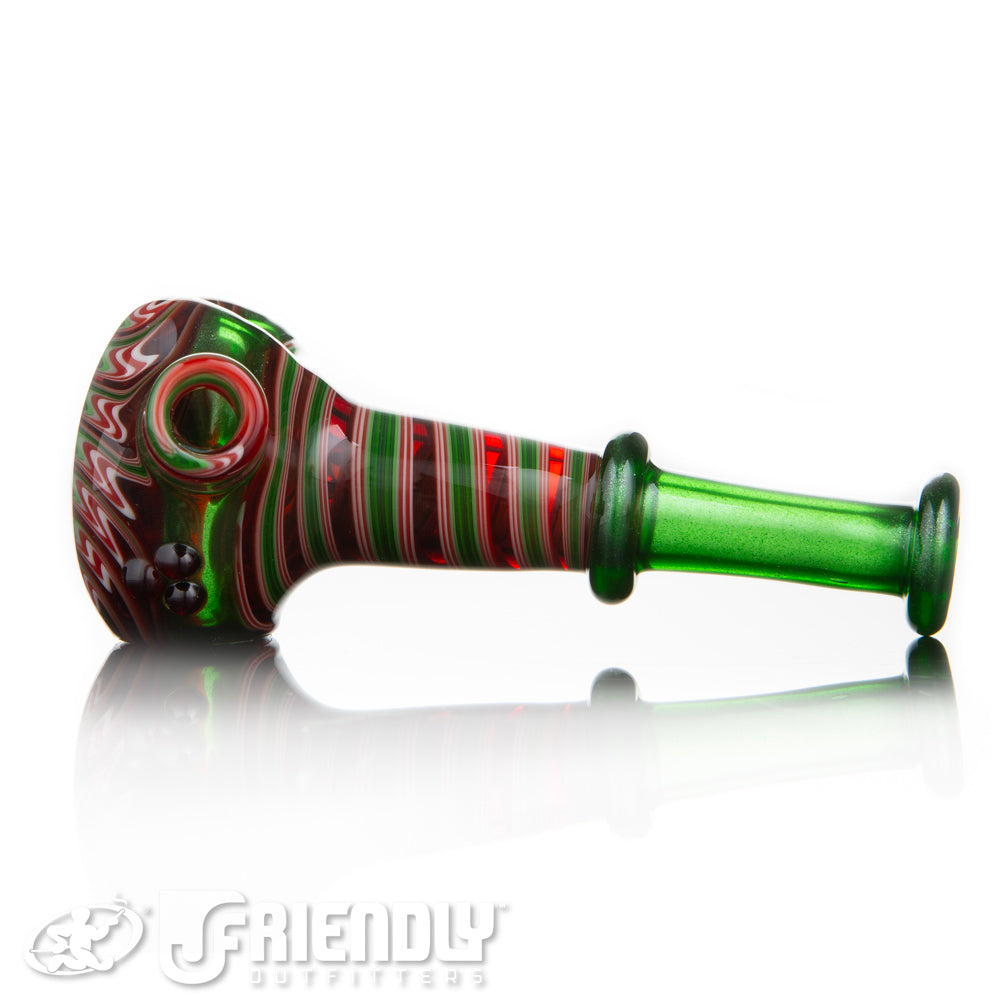 Alex Schmalex Green Mouth Piece Red Green and White Wig Wag Spoon