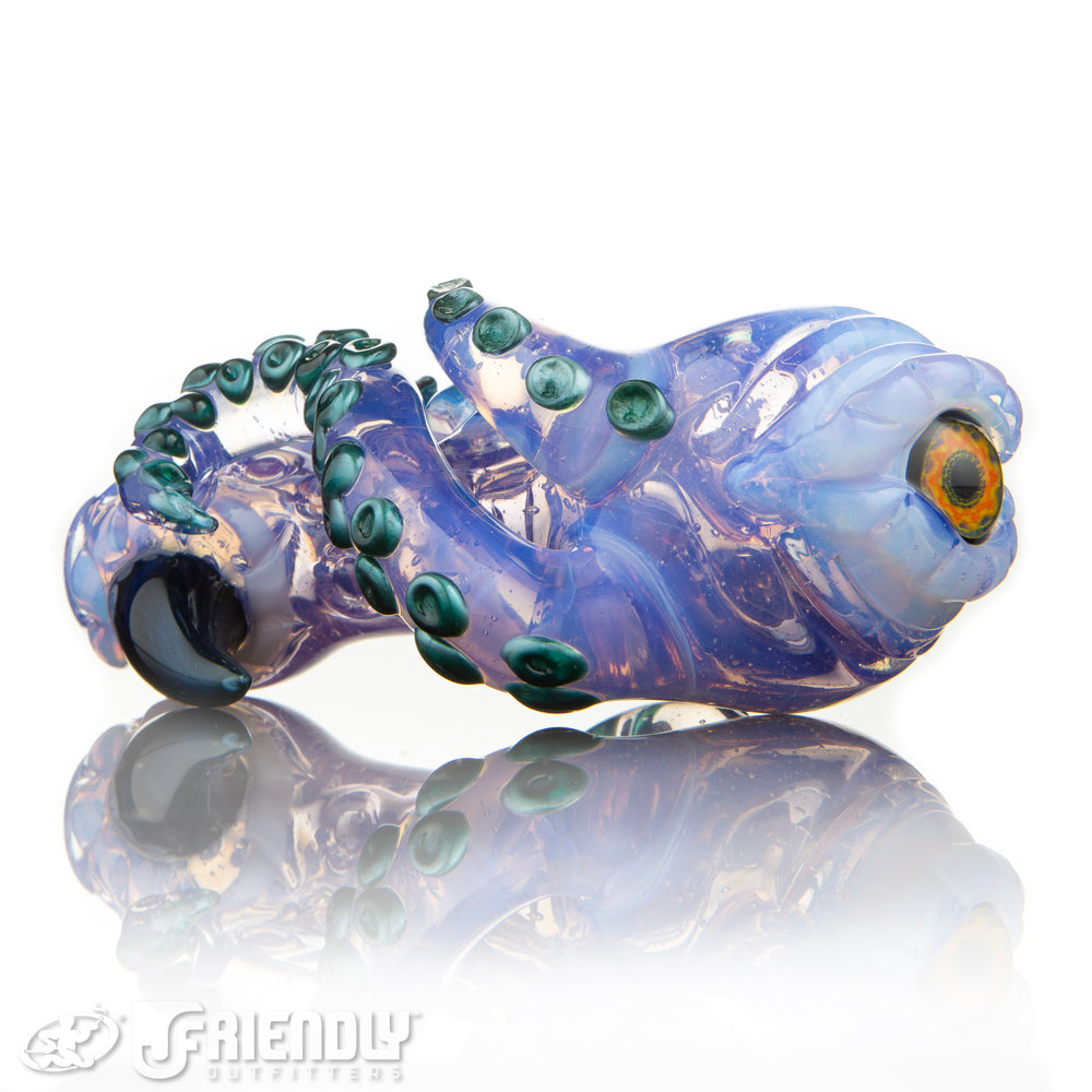 Mako Glass Purple and Green Sea Monster Spoon #18