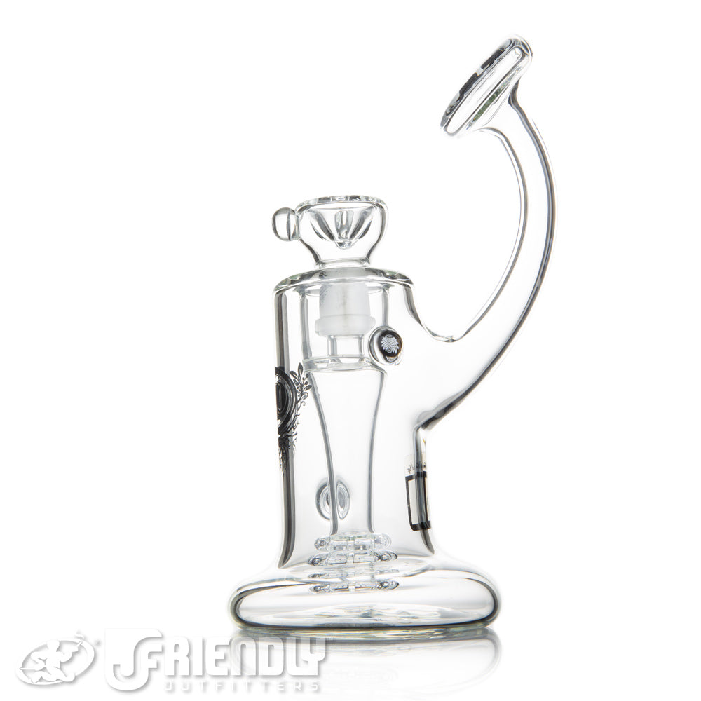 4.0 Glass Eric Ross 14mm Black & White Bubbler w/ Male Joint