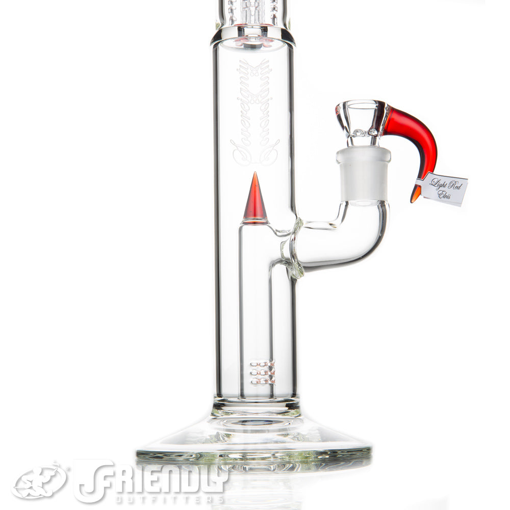 Sovereignty Glass Pawn Front Facing Fixed 180 w/ Light Red Elvis Accents