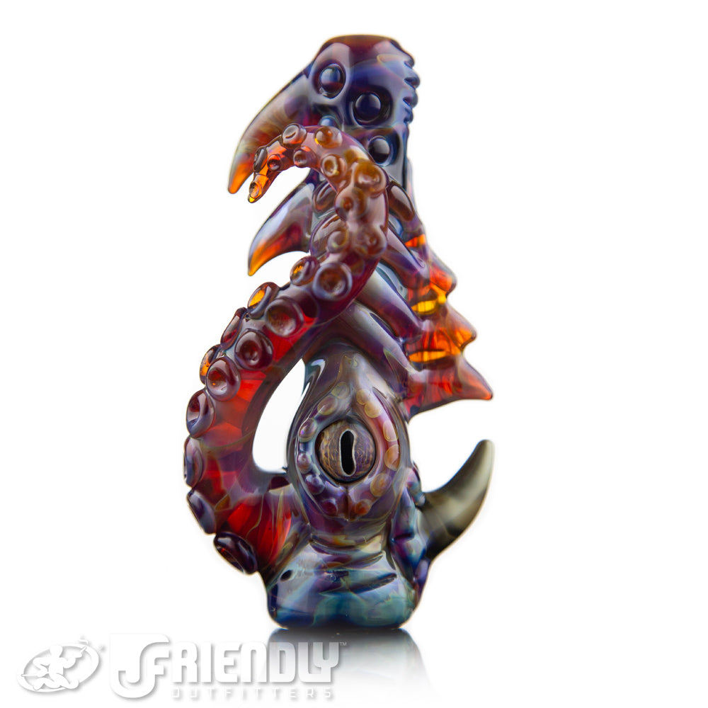 Mako Glass Amber Purple Chillum #18