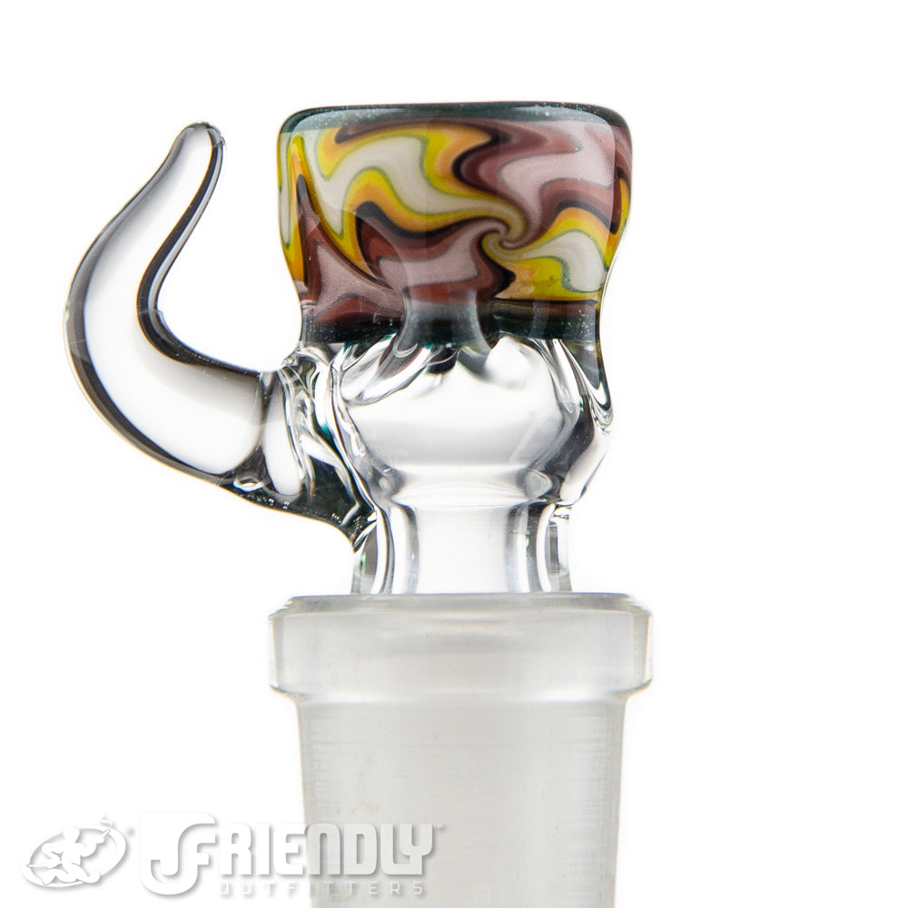 Liberty Glass 14mm Red & Yellow Fade Multi Pinch Slide