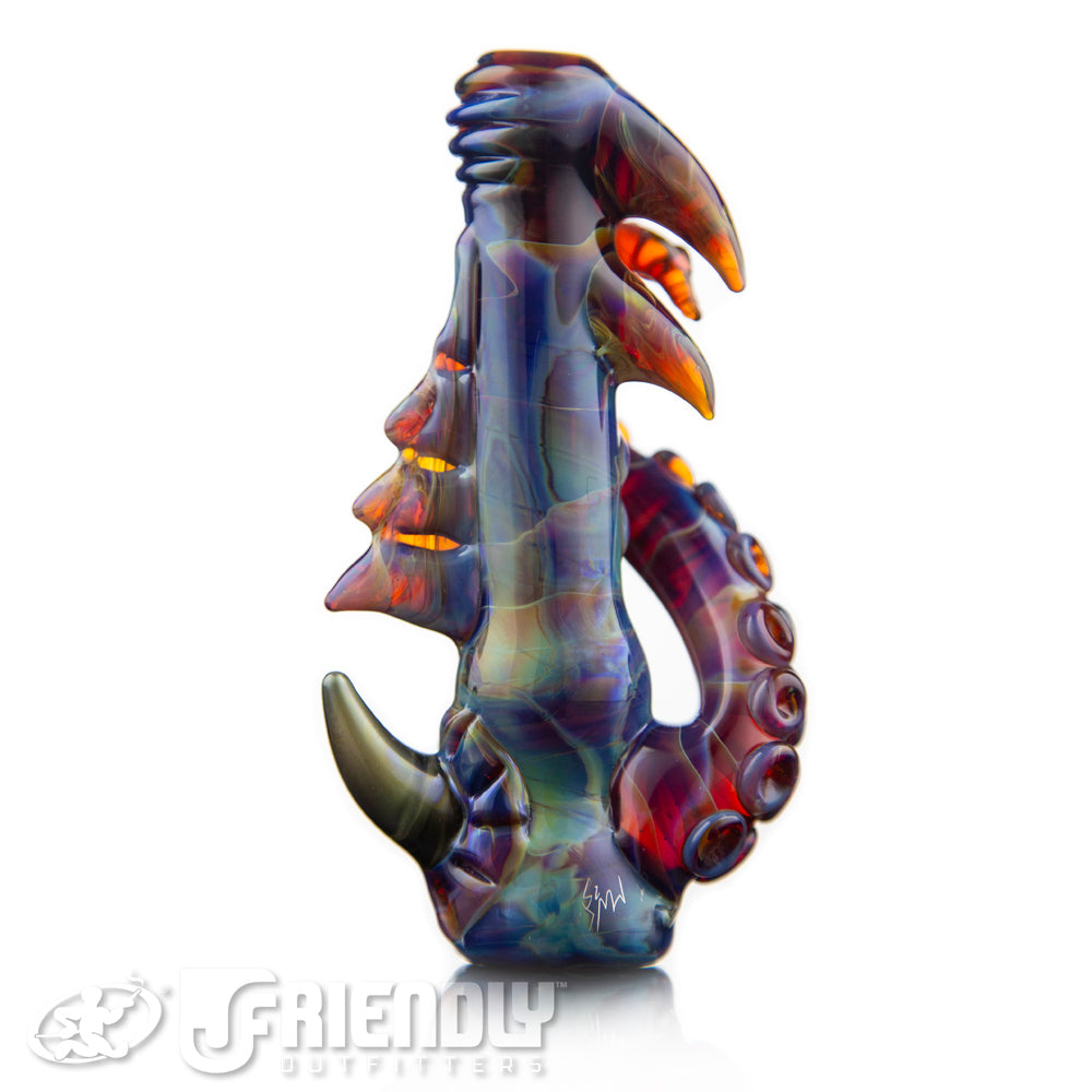 Mako Glass Amber Purple Chillum #18