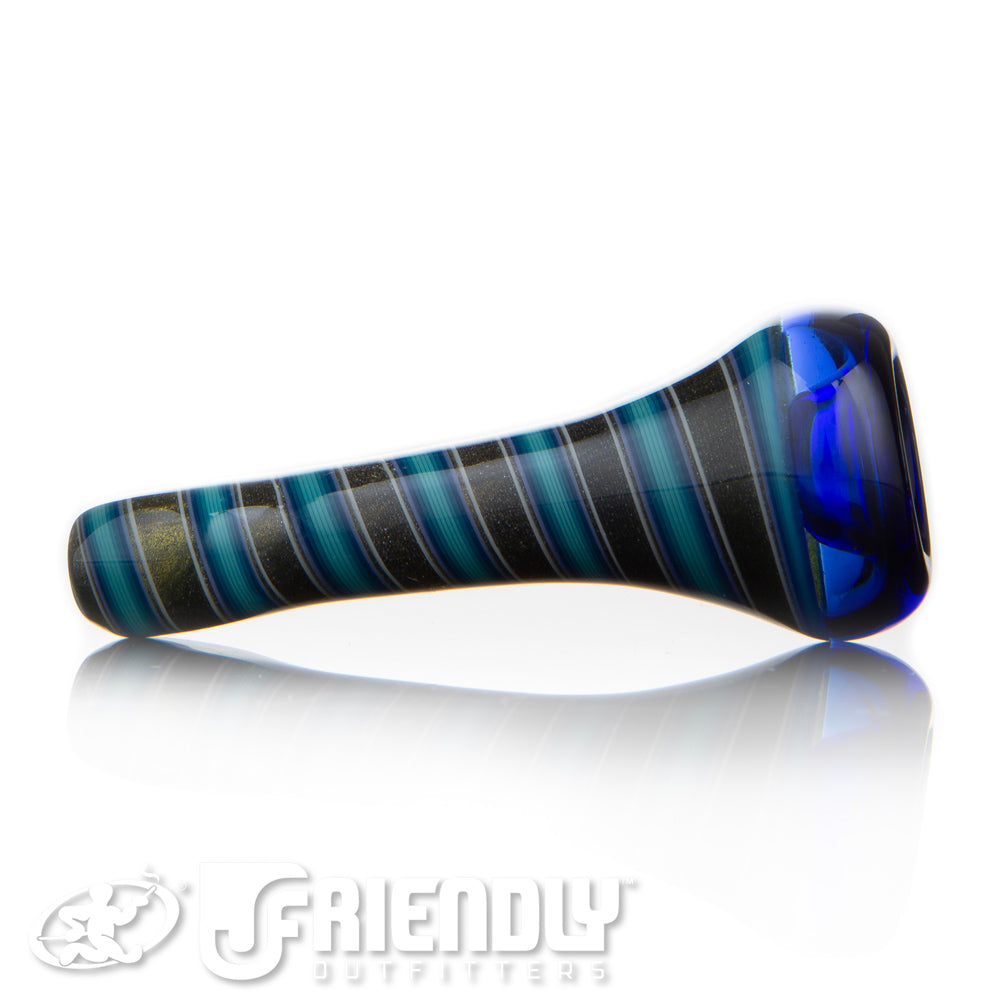 Steve Maida Glass Grey & Blue Swirl Chillum