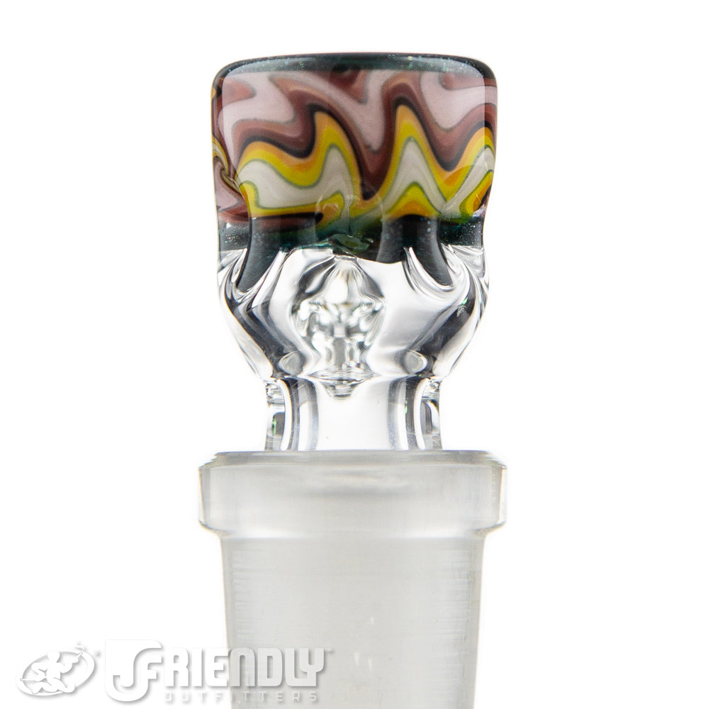 Liberty Glass 14mm Red & Yellow Fade Multi Pinch Slide