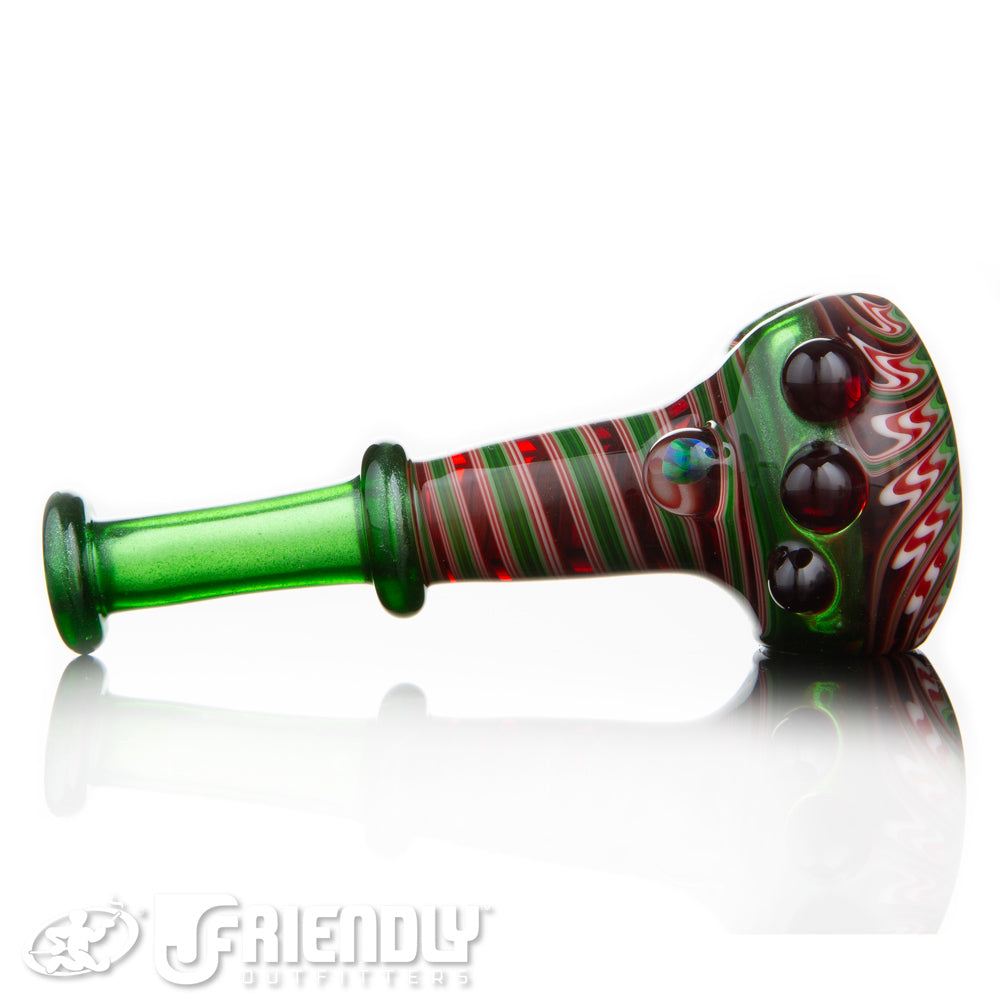 Alex Schmalex Green Mouth Piece Red Green and White Wig Wag Spoon