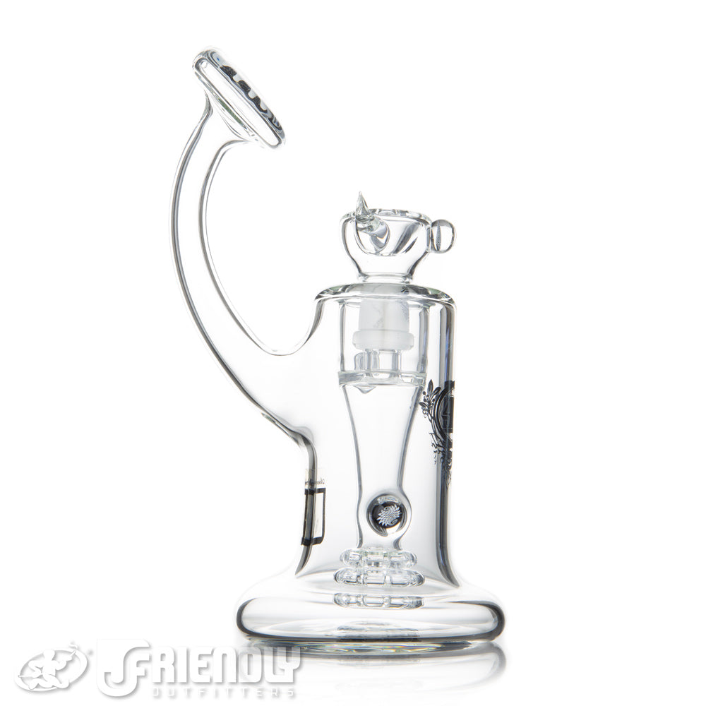 4.0 Glass Eric Ross 14mm Black & White Bubbler w/ Male Joint
