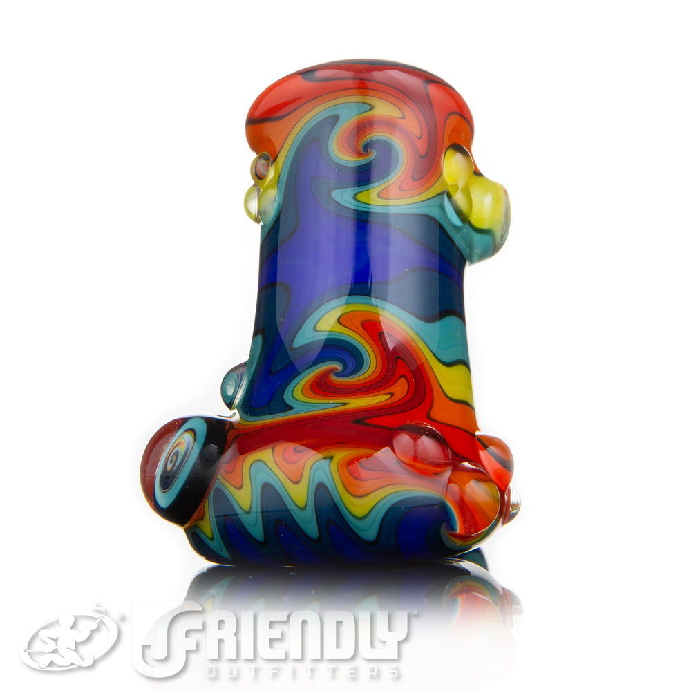 Fat. Bottom Glass Red and Blue Reversal Hammer w/Millie