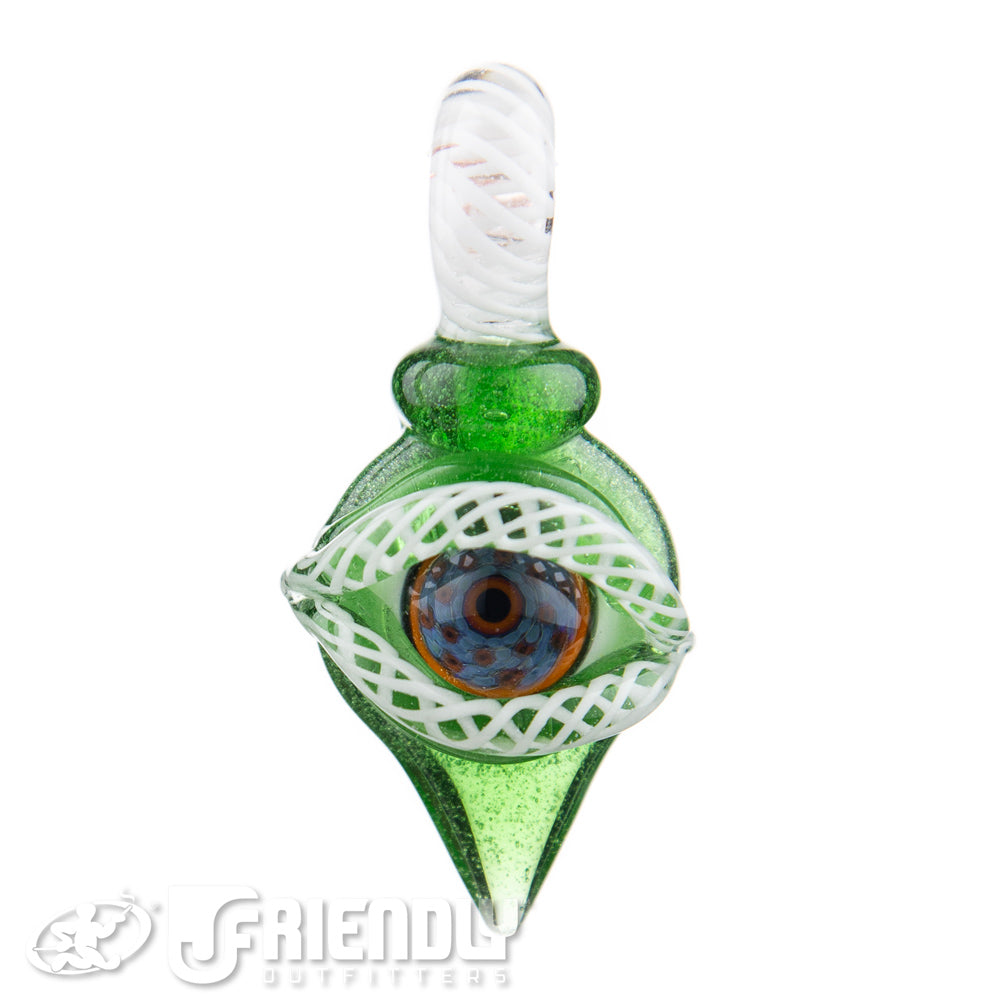 Mako Glass Green Eyeball Pendant