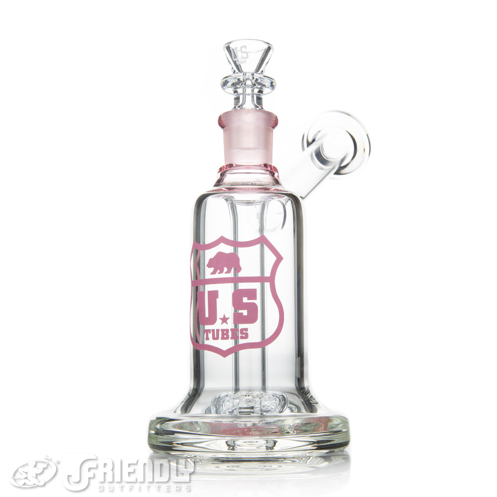 US Tubes 19mm Hybrid Bubbler w/Pink Joint & Label