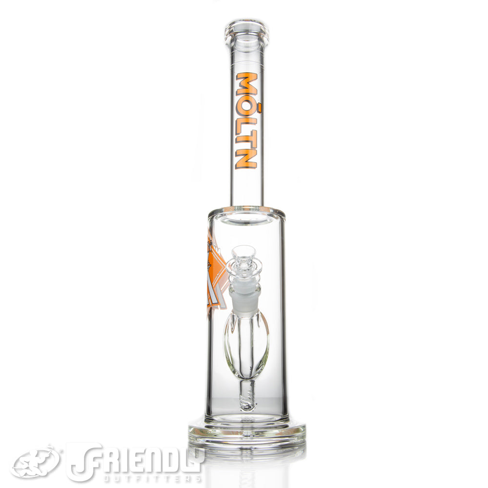Moltn Glass 80 Removable Downstem Medium Body Tube w/ Orange & White Label