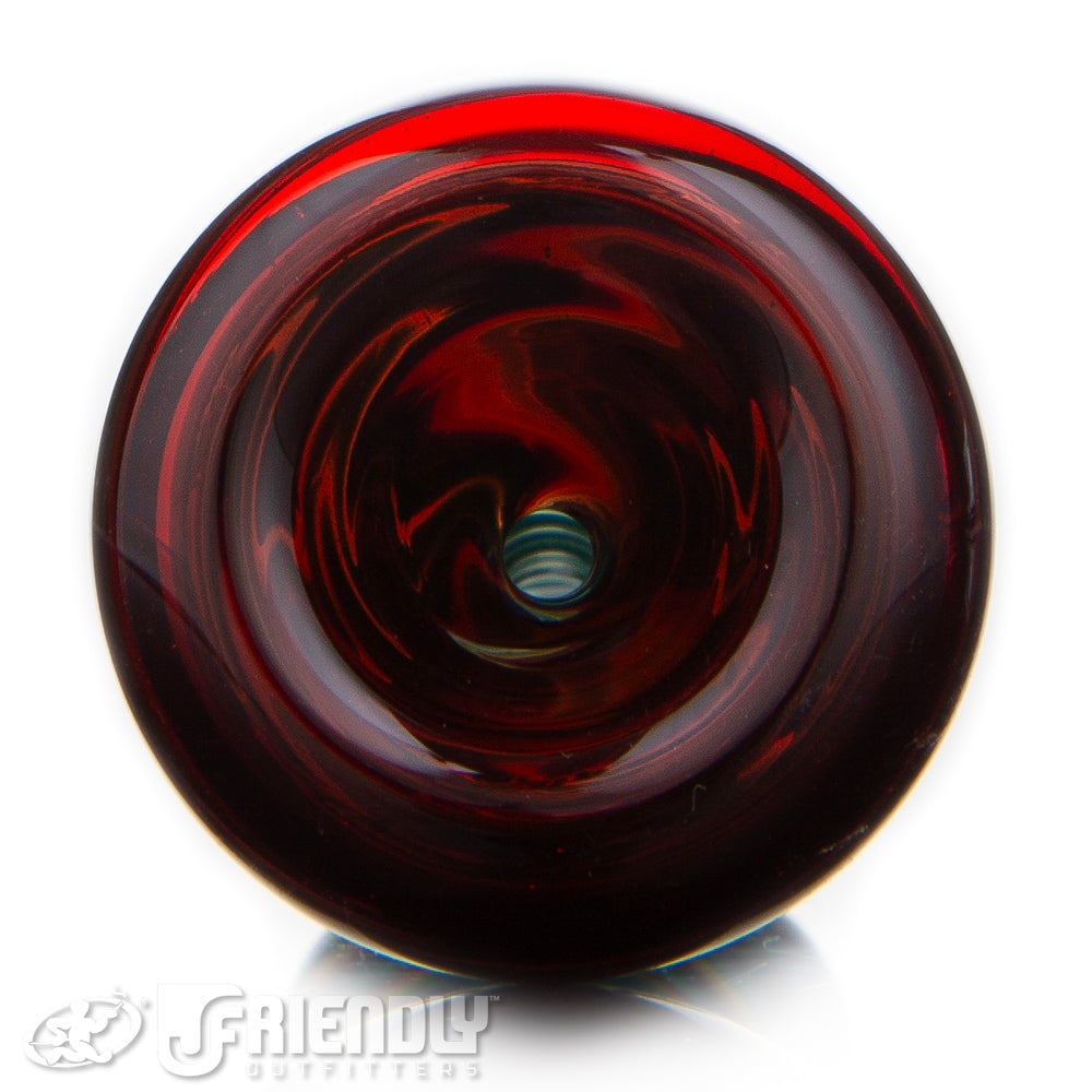 Steve Maida Glass Red Chillum w/ Rainbow Section