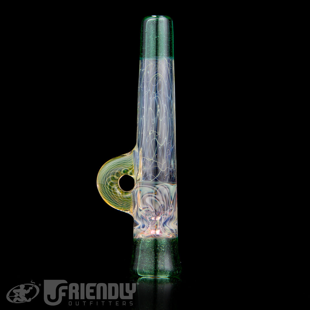 Royals Glass Fumed Onie w/ Green Stardust Accents