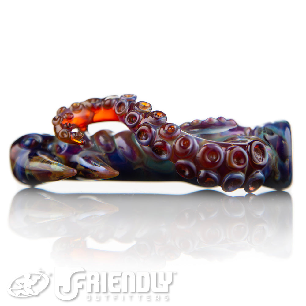 Mako Glass Amber Purple Chillum #18