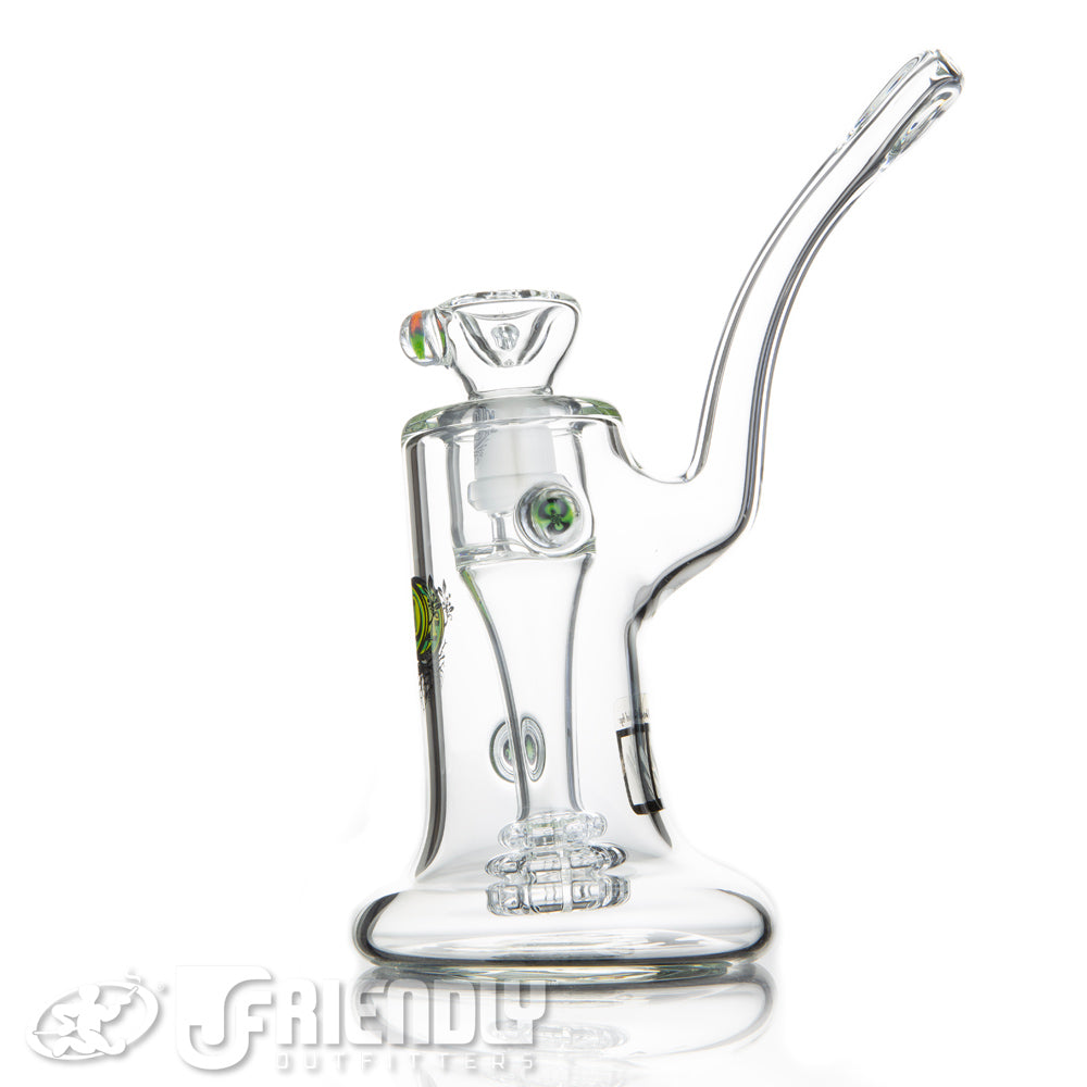 4.0 Glass Eric Ross 14mm Green Label Bubbler w/ Male Joint