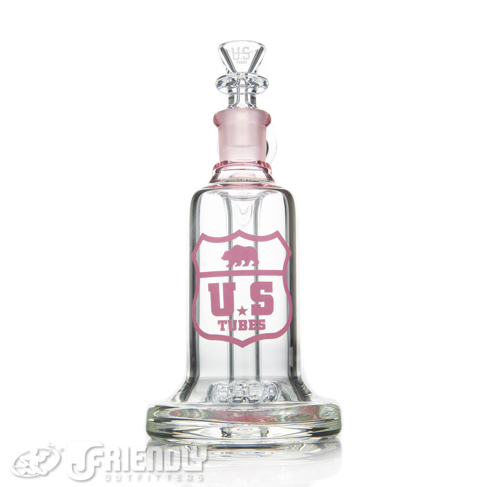 US Tubes 19mm Hybrid Bubbler w/Pink Joint & Label
