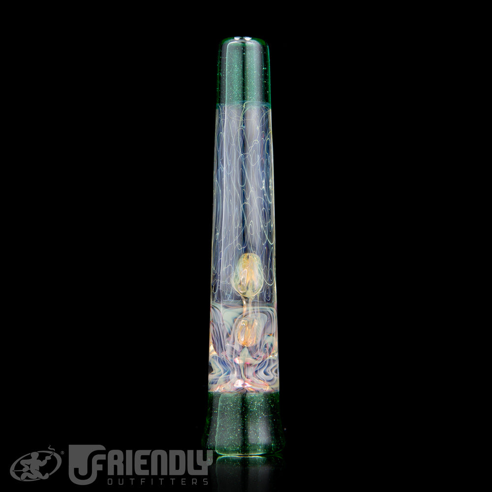 Royals Glass Fumed Onie w/ Green Stardust Accents