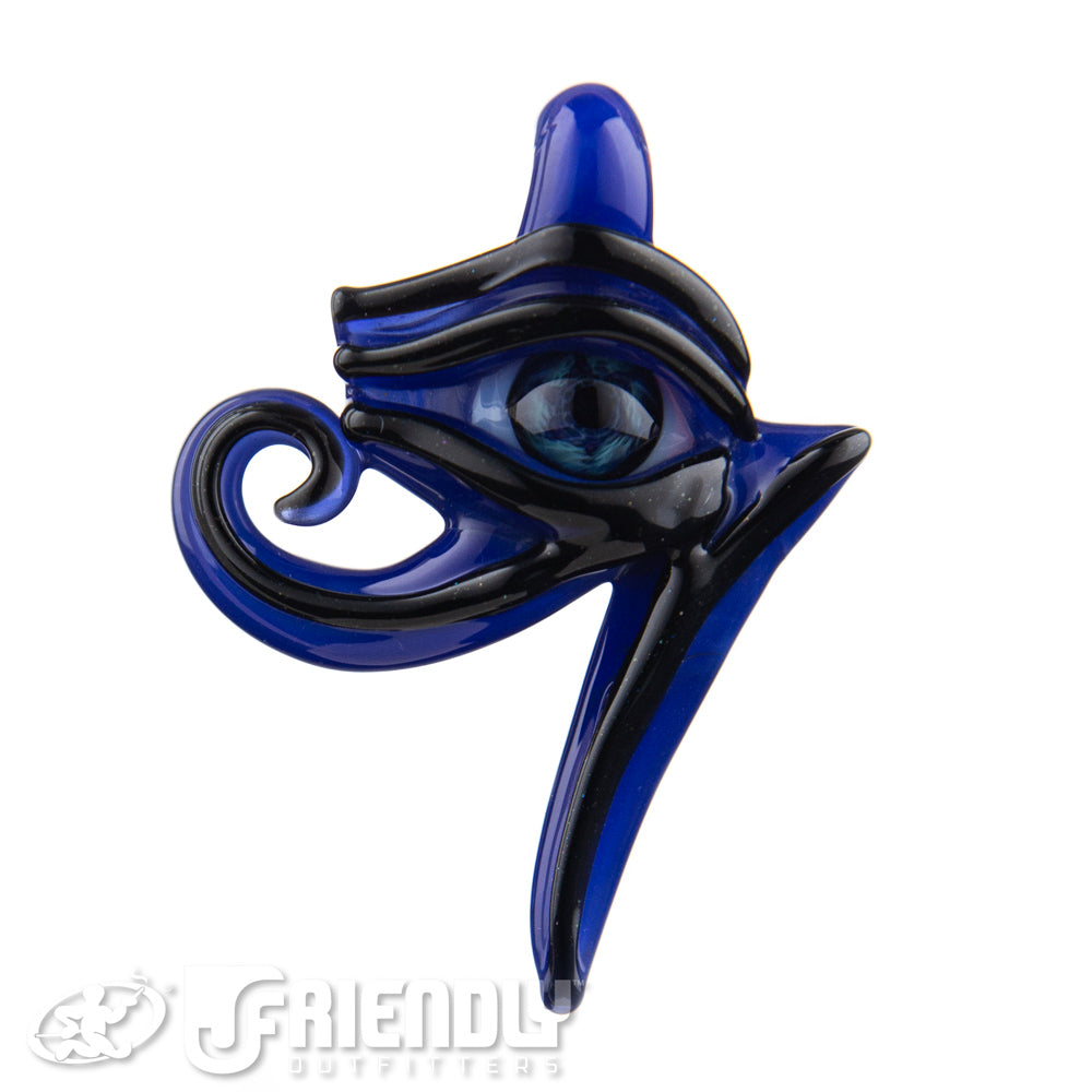 Mako Glass Blue Eye of Horus Pendant