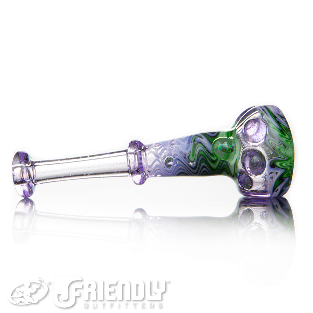 Alex Schmalex Purple Green and White Wig Wag Spoon