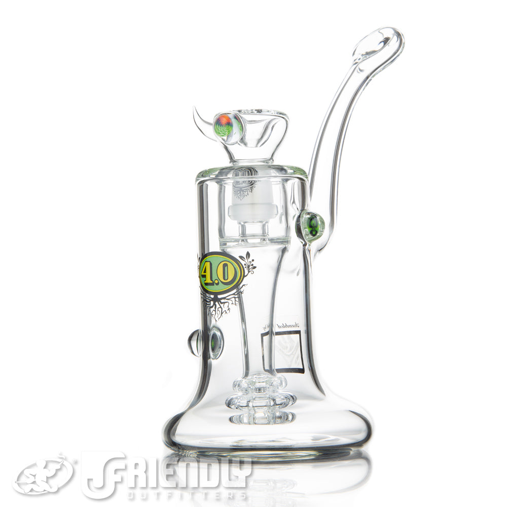 4.0 Glass Eric Ross 14mm Green Label Bubbler w/ Male Joint