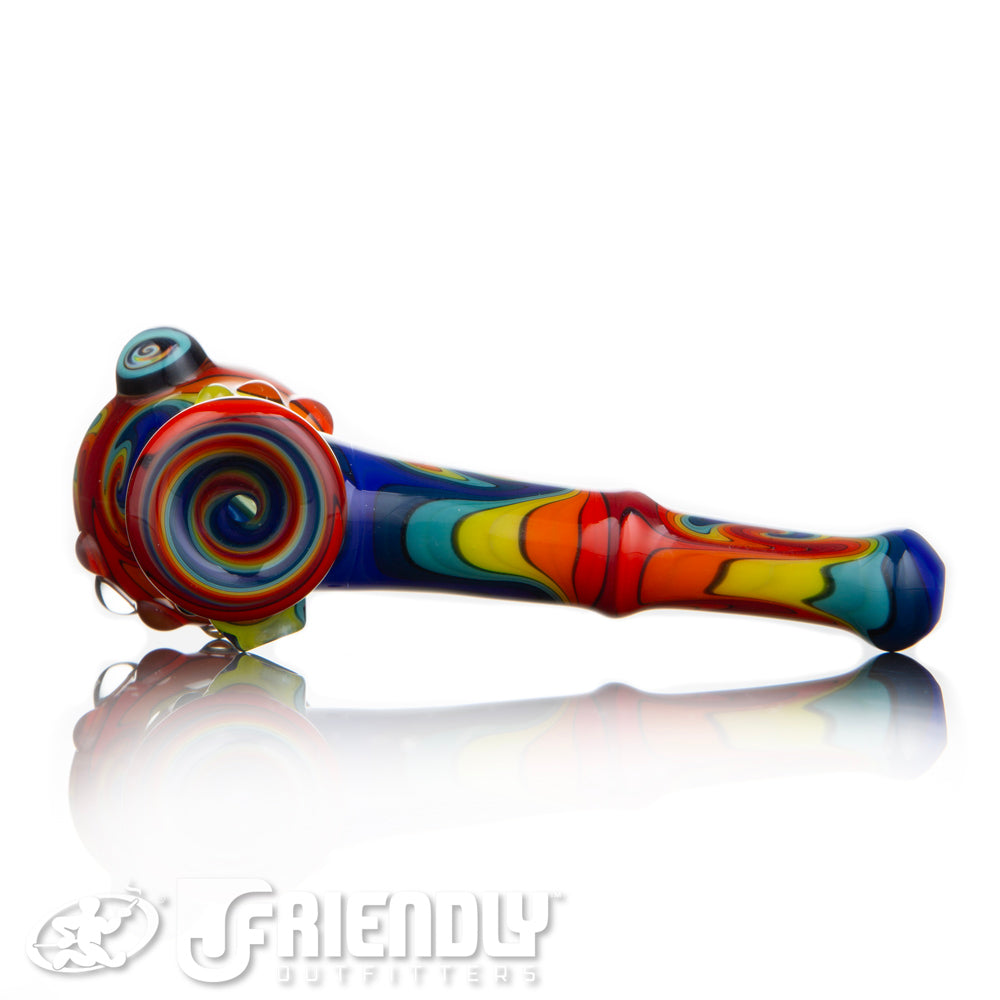 Fat. Bottom Glass Red and Blue Reversal Hammer w/Millie