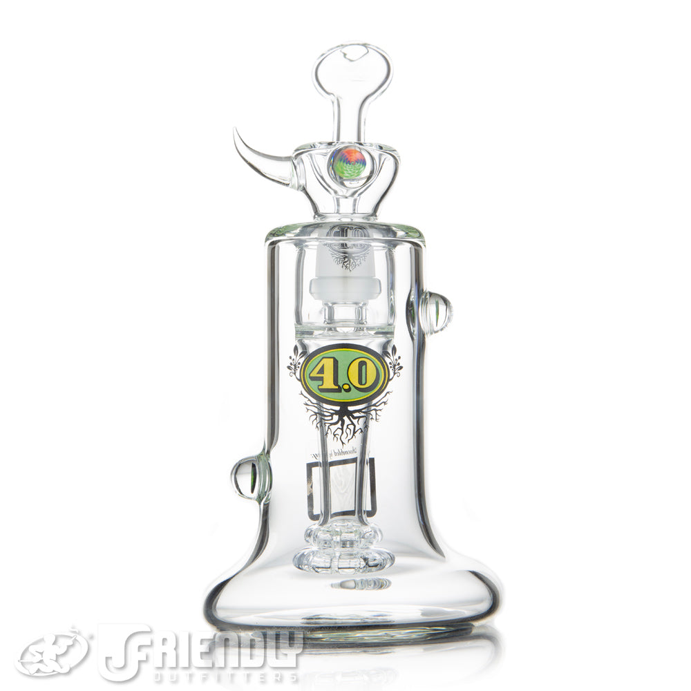 4.0 Glass Eric Ross 14mm Green Label Bubbler w/ Male Joint