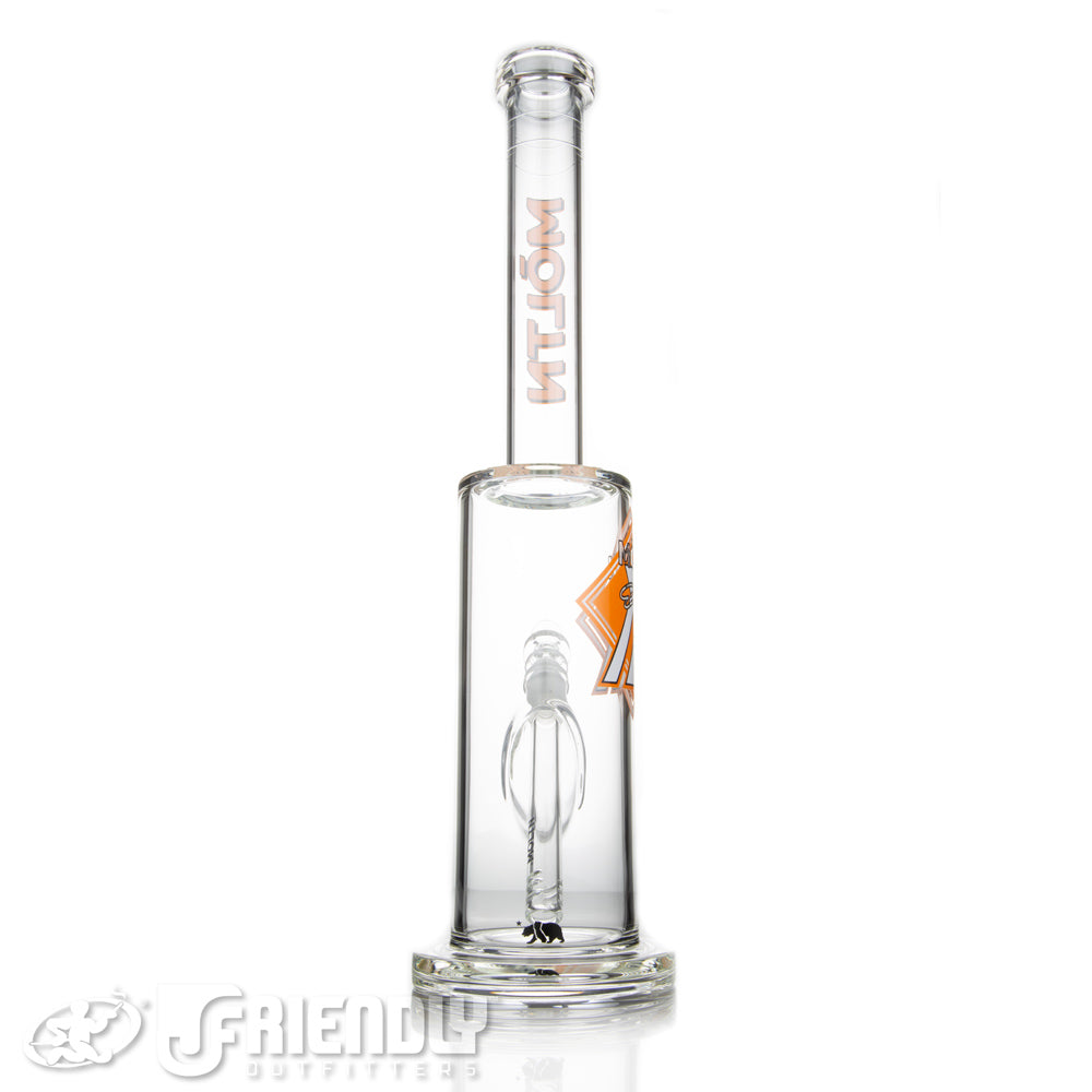 Moltn Glass 80 Removable Downstem Medium Body Tube w/ Orange & White Label