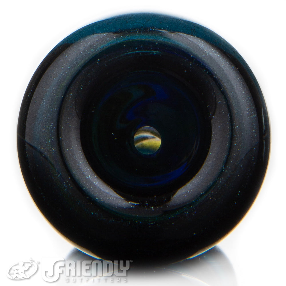 Steve Maida Glass Blue, Grey & Black Swirl Chillum