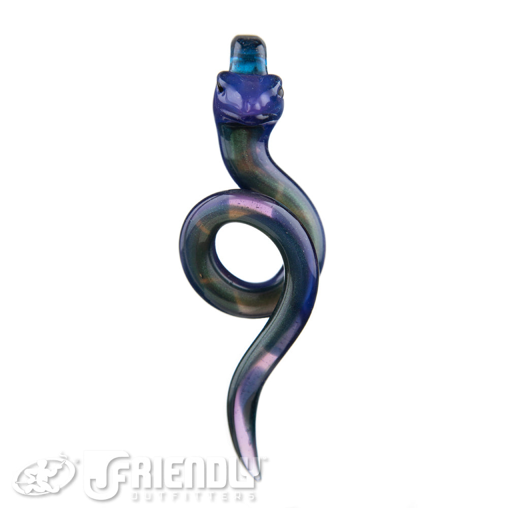 Mako Glass Purple Snake Dabber Pendant