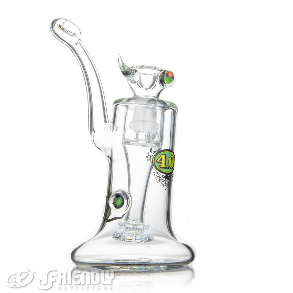 4.0 Glass Eric Ross 14mm Green Label Bubbler w/ Male Joint