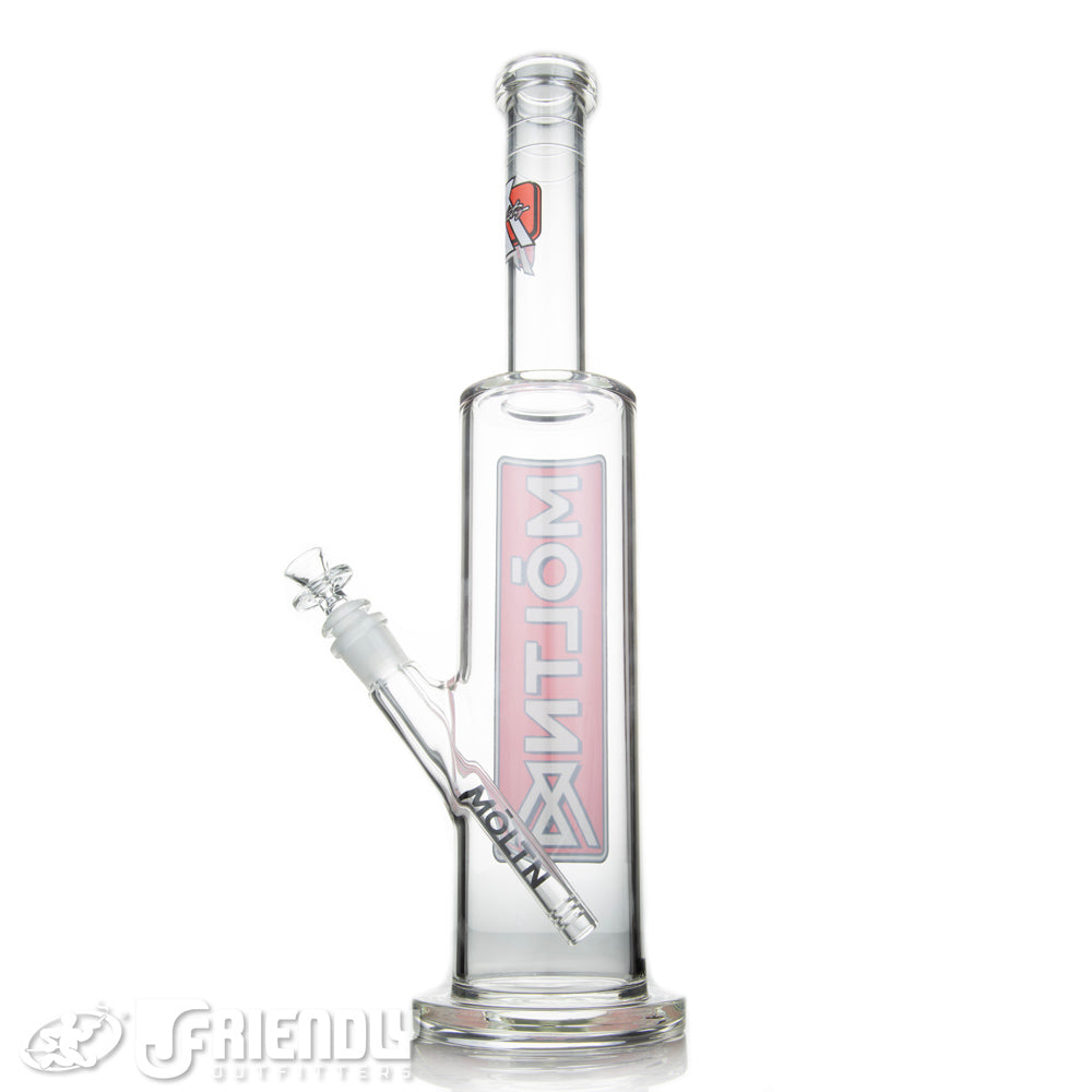 Moltn Glass 80 Removable Downstem Tall Body Tube w/ Red & White Label