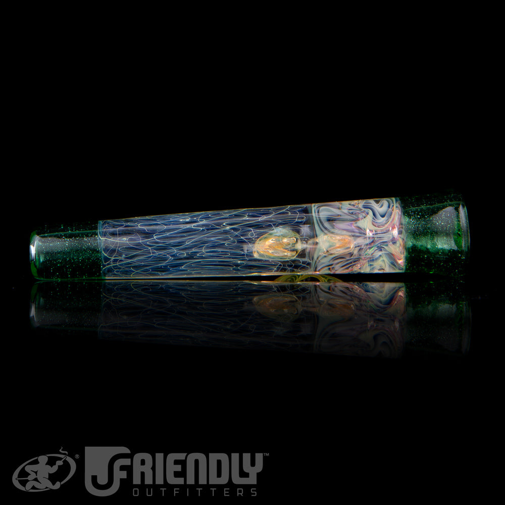 Royals Glass Fumed Onie w/ Green Stardust Accents