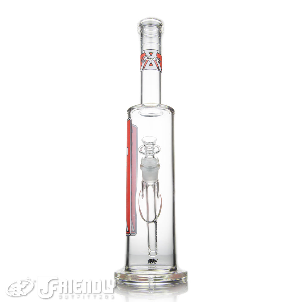 Moltn Glass 80 Removable Downstem Tall Body Tube w/ Red & White Label