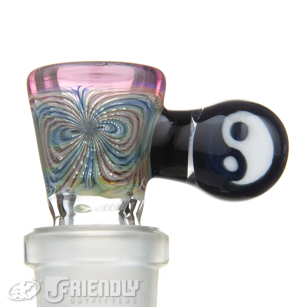 Jareds Glass 14mm 3 Hole Rainbow Hypnotech Slide #52
