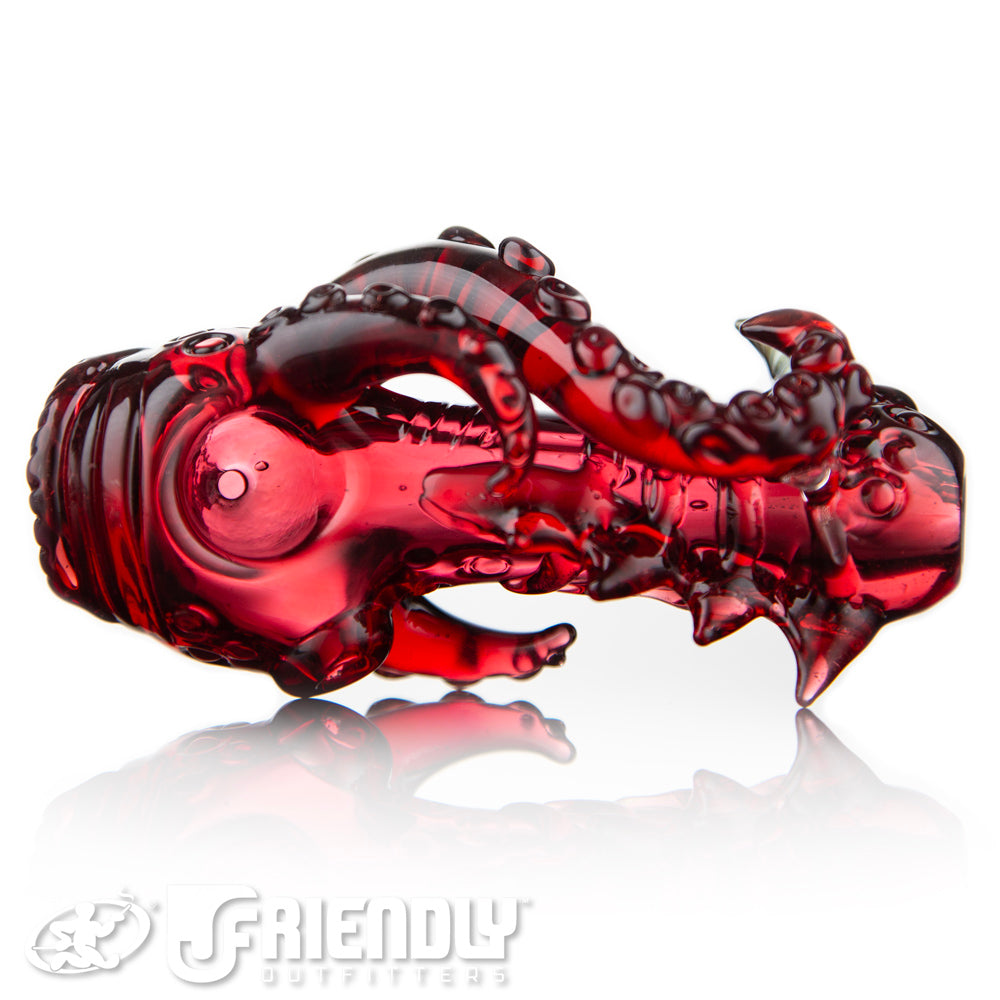 Mako Glass Dark Red Creature Spoon #10