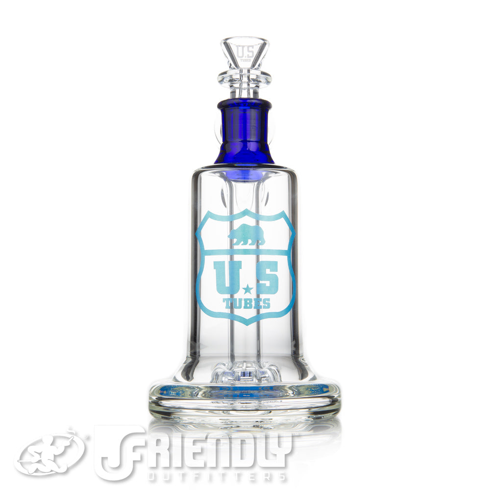US Tubes 19mm Hybrid Bubbler w/Blue Joint & Label