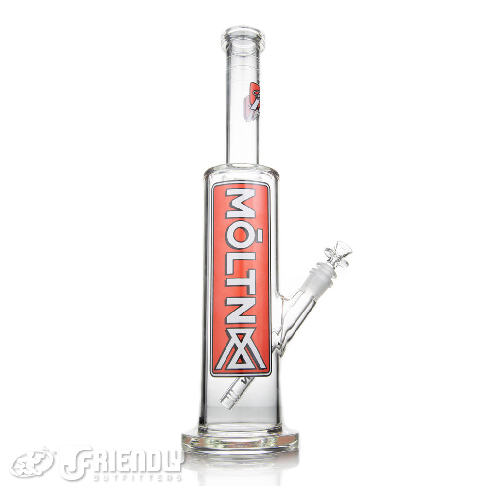 Moltn Glass 80 Removable Downstem Tall Body Tube w/ Red & White Label