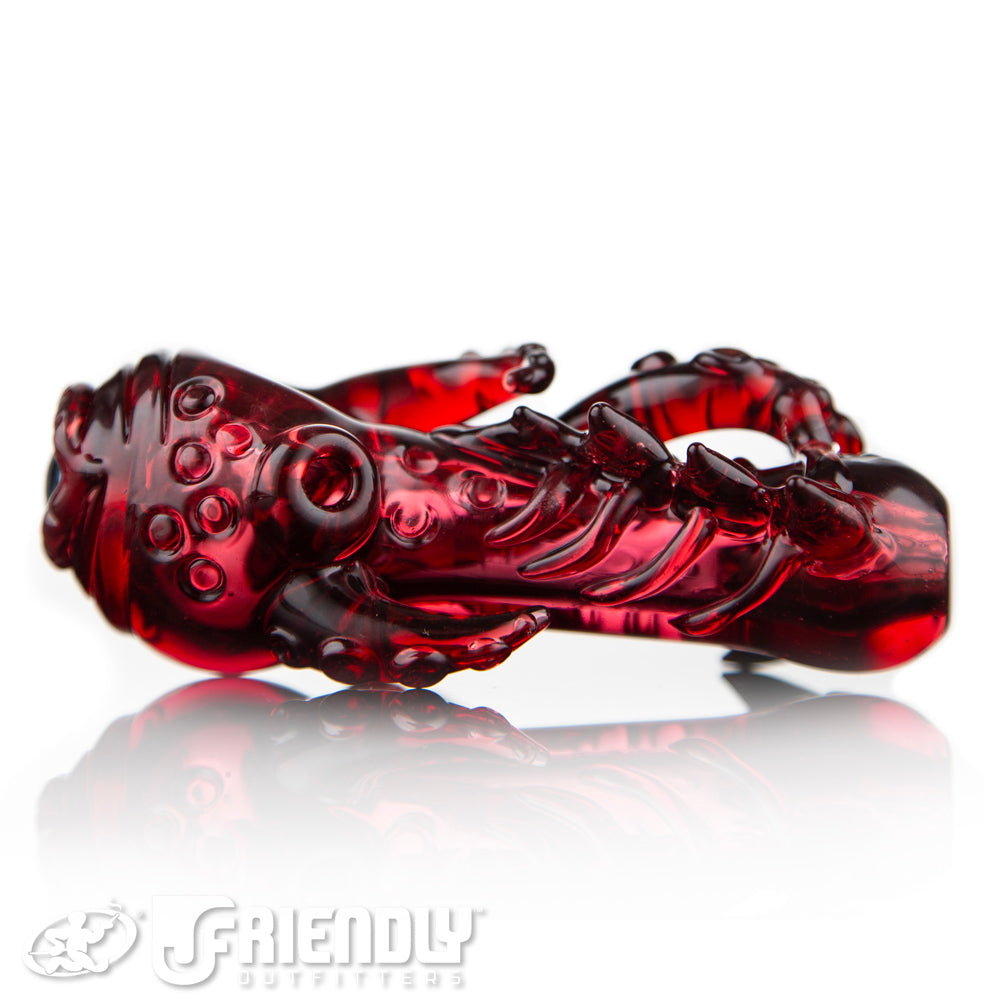 Mako Glass Dark Red Creature Spoon #10